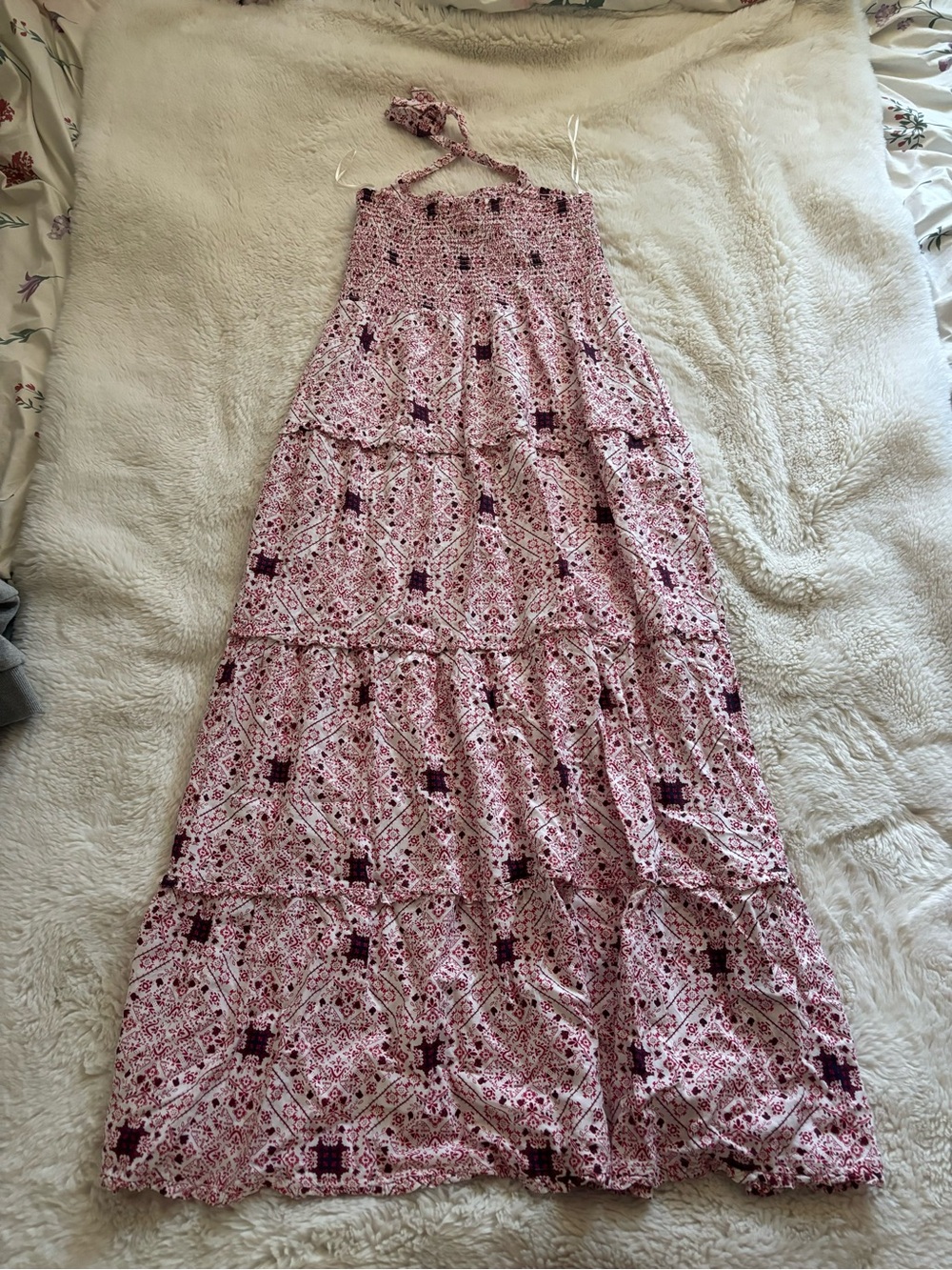 Ariat Western Print Smocked Halter Maxi Dress - Picture 8 of 9
